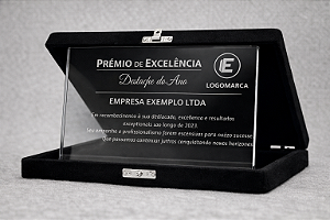 Placa de homenagem 15x20cm