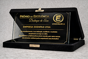 Placa de homenagem 10x15cm