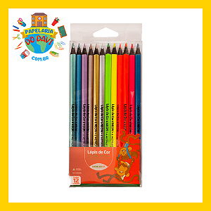 Lápis 12 Cores Especiais 6 Cores Neon e Metálicas