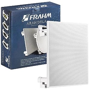 Arandela Frahm - 6" Coaxial 70W Quadrada c/ Telar de Alumínio Caixa de Som de Embutir