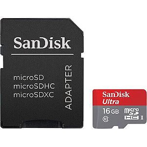 Cartão Micro SD 16GB Sandisk Ultra Classe 10