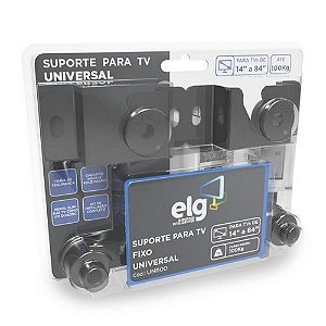 Suporte para TV 14 a 84 Fixo ELG Genius Universal para Plasma LCD Led