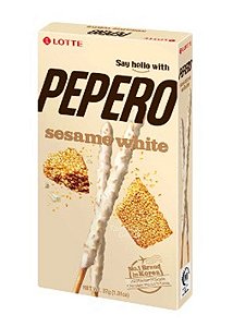 Pepero Sesame White - Gergelim com Chocolate Branco