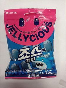 Bala Jelly Morango c/ Laranja "Tubarão" Lotte 70g