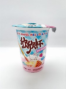 Copo com Palitos Sabor Yogurt de Morango- Hello Kitty