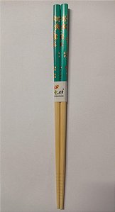 Hashi Marrom Claro Flores Azul