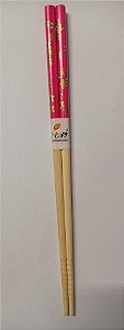 Hashi Marrom Claro Flores Rosa