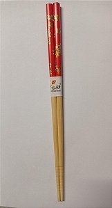 Hashi Marrom Claro Flores Vermelho