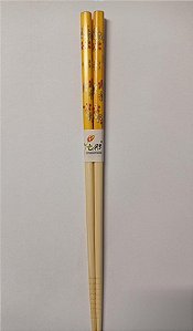 Hashi Marrom Claro Flores Amarelo