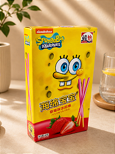 Palito de bolacha Bob Esponja - Morango 48g