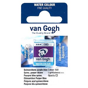 Aquarela Van Gogh Pastilha Quinacridone Purple Blue 593