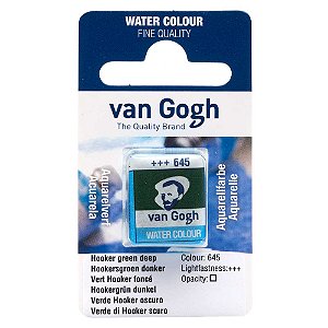 Aquarela Van Gogh Pastilha Hooker Green Deep 645