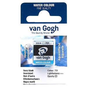 Aquarela Van Gogh Pastilha Ivory Black 701
