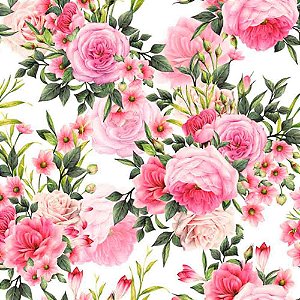 Guardanapo Decoupage Estampa Rosa 33x33cm com 20 Unidades