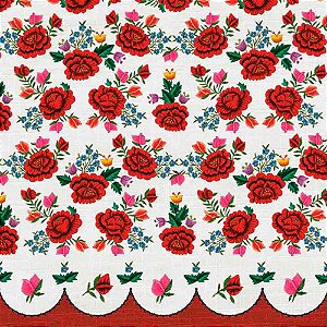 Guardanapo Decoupage Toalha de Rosas 33x33cm com 20 Unidades