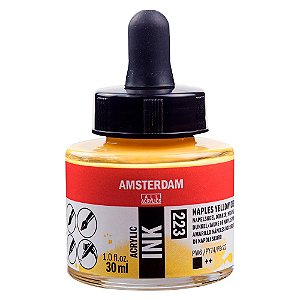 Tinta Acrílica Líquida Amsterdam Ink Naples Yellow Deep 223 30ml