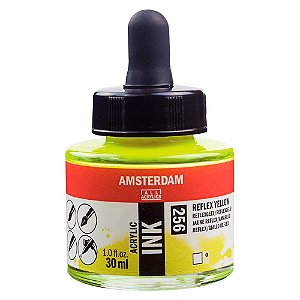 Tinta Acrílica Líquida Amsterdam Ink Reflex Yellow 256 30ml