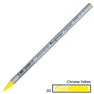 Lápis de Cor Aquarelável Integral Progresso Chrome Yellow 03