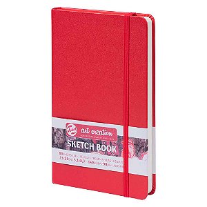 Caderno Sketchbook 13x21cm 140g 80 folhas Royal Talens Red