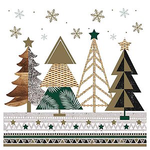 Guardanapo Decoupage Pinheiro de Natal 33x33cm com 20 unidades