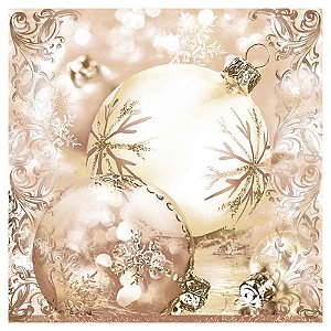 Guardanapo Decoupage Bola de Natal 33x33cm com 20 unidades