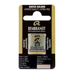 Aquarela em Pastilha Davys Grey 748 Rembrandt