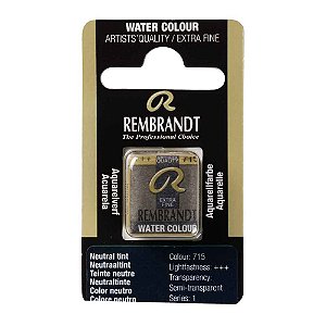 Aquarela em Pastilha Neutral Tint 715 Rembrandt