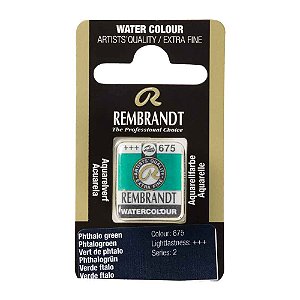 Aquarela em Pastilha Phthalo Green 675 Rembrandt