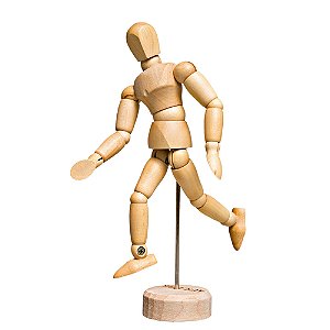 Manequim Articulado de Madeira 12cm Keramik