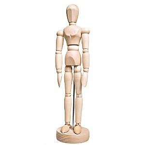 Manequim Articulado de Madeira Masculino 20cm Keramik
