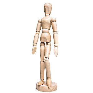 Manequim Articulado de Madeira Feminino 20cm Keramik