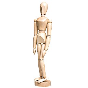 Manequim Articulado de Madeira Feminino 30cm Keramik