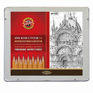 Estojo Lápis Grafite 1500 Koh-I-Noor com 24
