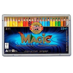 Lápis Triangular Multicolorido Koh-I-Noor com 24 Cores