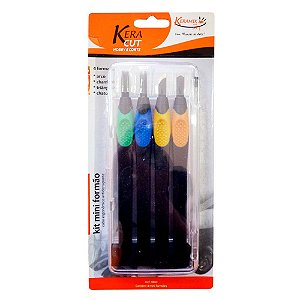 Kit Mini Formão Goiva para Xilogravura 4 unidades