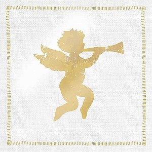 Guardanapo Decoupage Anjo Dourado 33x33cm com 20 unidades