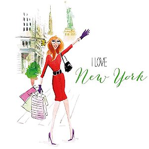Guardanapo Decoupage New York 33x33cm com 20 unidades