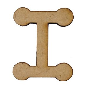 Letra MDF Cru 3cm I
