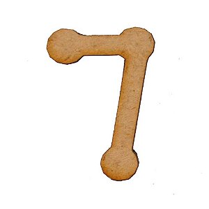 Número MDF Cru 3,0cm 7