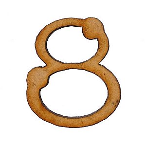 Número MDF Cru 3,0cm 8