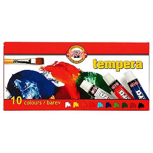Guache Tempera Koh-I-Noor 10ml 10 Cores