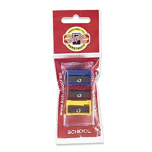 Apontador de Lápis Simples Koh-i-Noor Kit com 3 Unidades
