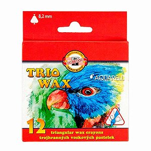 Giz de Cera Aquarelável 12 Cores Koh-I-Noor