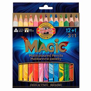 Lápis Triangular Multicolorido Koh-I-Noor 12 Cores