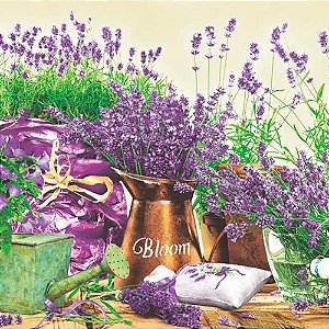 Guardanapo Decoupage Arranjo de Lavanda 33x33cm com 20 unidades