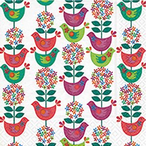 Guardanapo Decoupage Galinhas Coloridas 33x33cm com 20 unidades