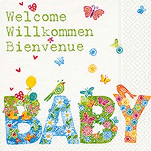 Guardanapo Decoupage Meu Bebê 33x33cm com 20 unidades