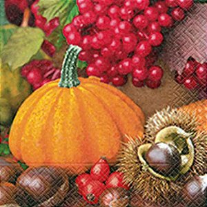 Guardanapo Decoupage Frutos Campestres 33x33cm com 20 unidades