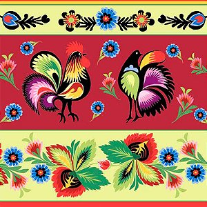 Guardanapo Decoupage Galo Bauer Vermelho 33x33cm com 20 unidades