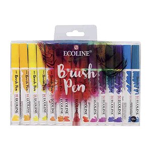 Caneta Ecoline Brush Pen Estojo com 30 Unidades